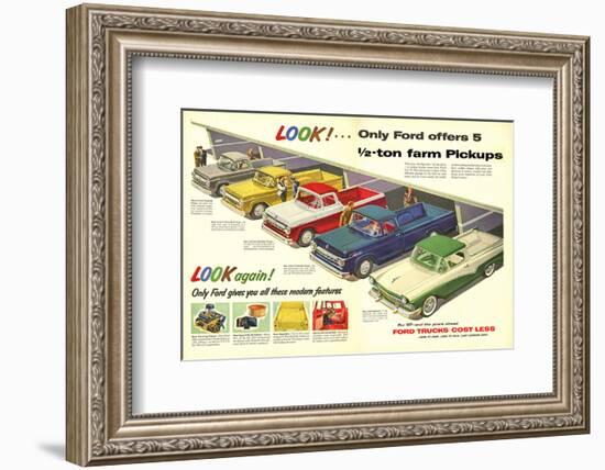 1957 Ford Offers 5½Ton Pickups-null-Framed Art Print