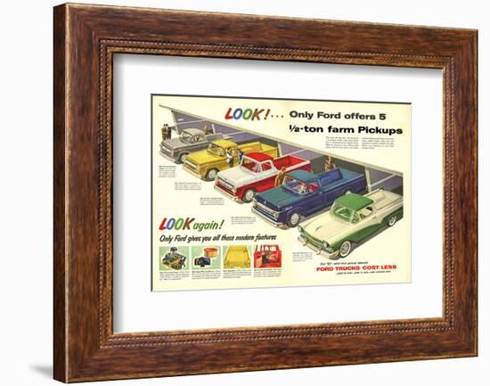 1957 Ford Offers 5½Ton Pickups-null-Framed Art Print