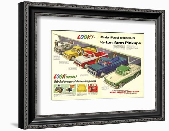 1957 Ford Offers 5½Ton Pickups-null-Framed Art Print