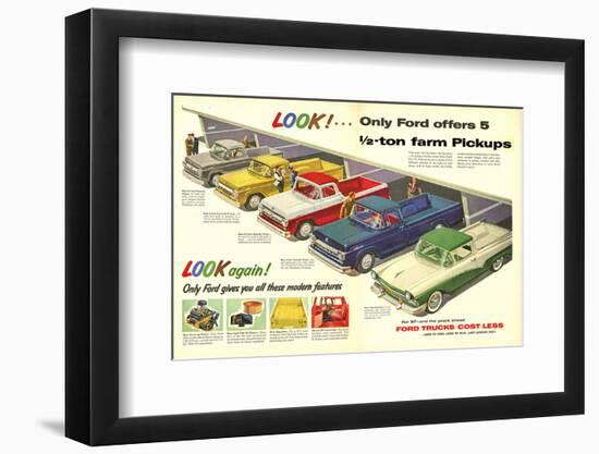 1957 Ford Offers 5½Ton Pickups-null-Framed Art Print