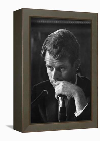 1957: Senator Robert F. Kennedy Attending a Labor Hearing in Washington, D.C-Ed Clark-Framed Premier Image Canvas