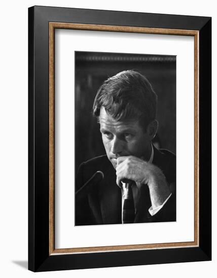 1957: Senator Robert F. Kennedy Attending a Labor Hearing in Washington, D.C-Ed Clark-Framed Photographic Print