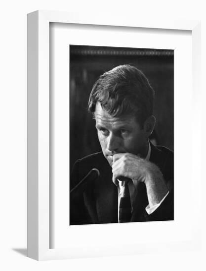 1957: Senator Robert F. Kennedy Attending a Labor Hearing in Washington, D.C-Ed Clark-Framed Photographic Print