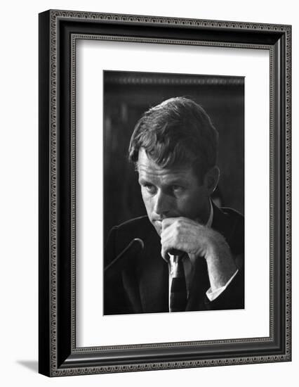 1957: Senator Robert F. Kennedy Attending a Labor Hearing in Washington, D.C-Ed Clark-Framed Photographic Print