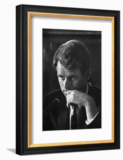 1957: Senator Robert F. Kennedy Attending a Labor Hearing in Washington, D.C-Ed Clark-Framed Photographic Print