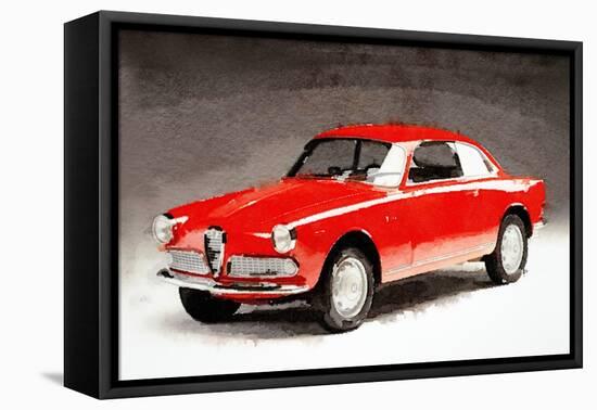 1958 Alfa Romeo Giulietta Sprint Watercolor-NaxArt-Framed Stretched Canvas