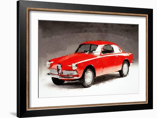 1958 Alfa Romeo Giulietta Sprint Watercolor-NaxArt-Framed Art Print