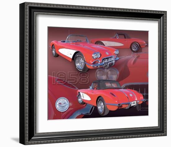1958 Corvette-null-Framed Art Print