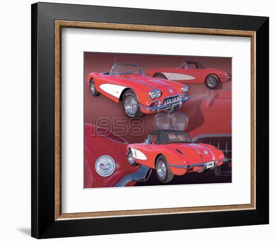 1958 Corvette-null-Framed Art Print