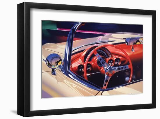 1958 Corvette-Graham Reynolds-Framed Art Print