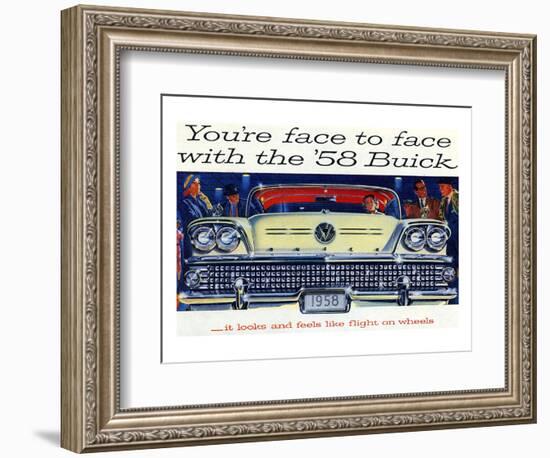 1958 GM Buick-Flight On Wheels-null-Framed Art Print