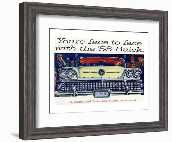 1958 GM Buick-Flight On Wheels-null-Framed Art Print