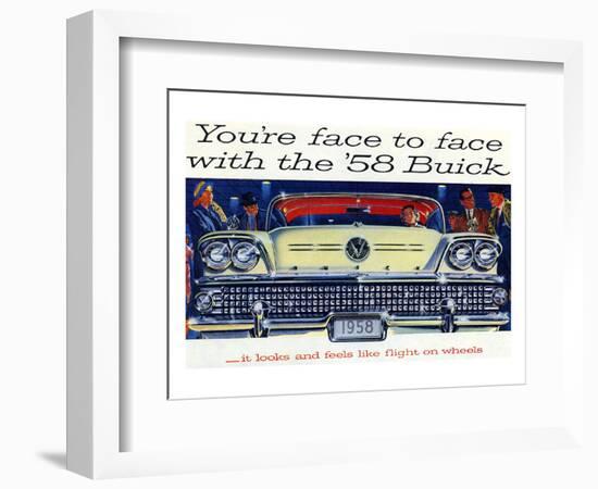 1958 GM Buick-Flight On Wheels-null-Framed Art Print