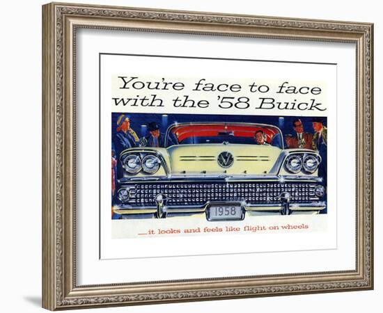 1958 GM Buick-Flight On Wheels-null-Framed Art Print