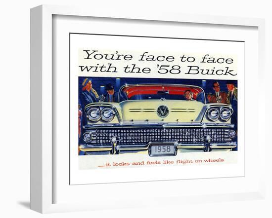 1958 GM Buick-Flight On Wheels-null-Framed Art Print