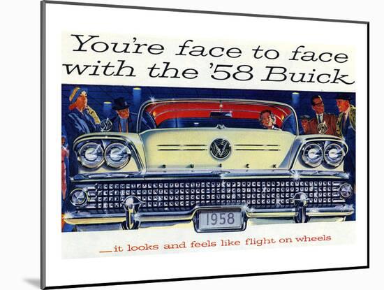 1958 GM Buick-Flight On Wheels-null-Mounted Art Print