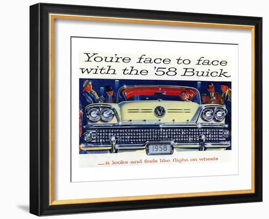 1958 GM Buick-Flight On Wheels-null-Framed Art Print