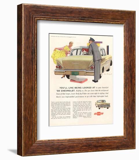 1958 GM Chevy- Being Looked At-null-Framed Art Print