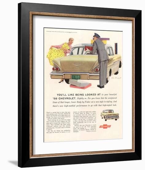 1958 GM Chevy- Being Looked At-null-Framed Art Print
