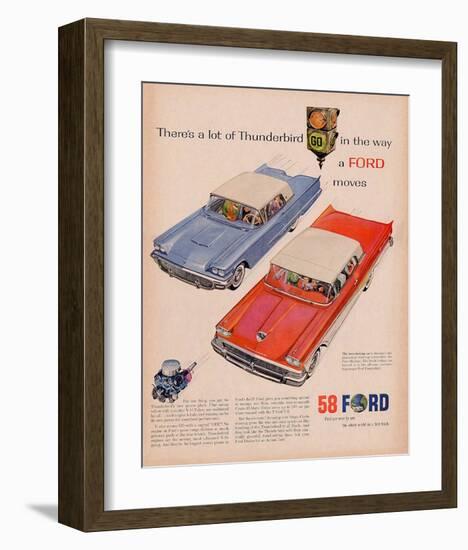 1958 Thunderbird - Go Light-null-Framed Art Print