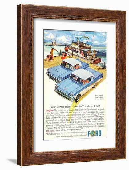 1958 Thunderbird- Price Ticket-null-Framed Art Print