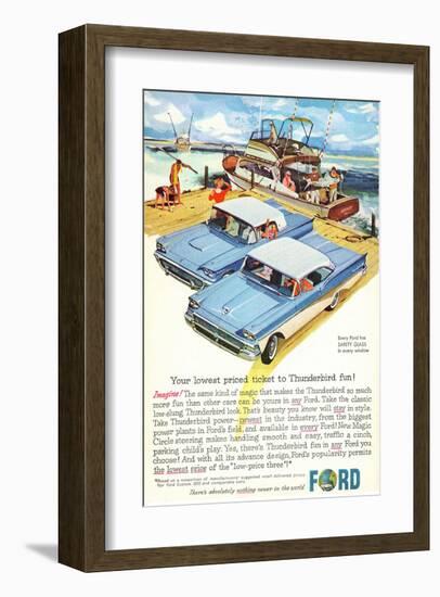 1958 Thunderbird- Price Ticket-null-Framed Art Print