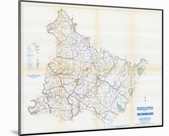 1958 Westmoreland County Map Pennsylvania United States Giclee Print Art Com