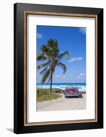 1959 Dodge Custom Loyal Lancer Convertible, Playa Del Este, Havana, Cuba-Jon Arnold-Framed Premium Photographic Print