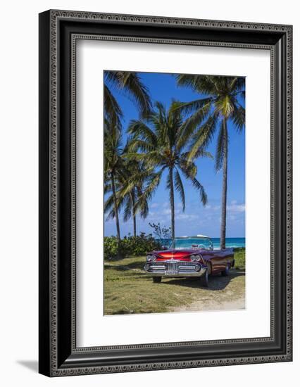 1959 Dodge Custom Loyal Lancer Convertible, Playa Del Este, Havana, Cuba-Jon Arnold-Framed Photographic Print