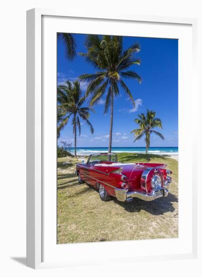 1959 Dodge Custom Loyal Lancer Convertible, Playa Del Este, Havana, Cuba-Jon Arnold-Framed Photographic Print