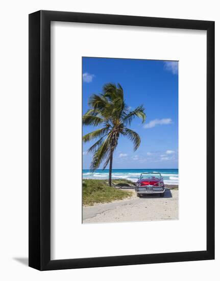 1959 Dodge Custom Loyal Lancer Convertible, Playa Del Este, Havana, Cuba-Jon Arnold-Framed Photographic Print