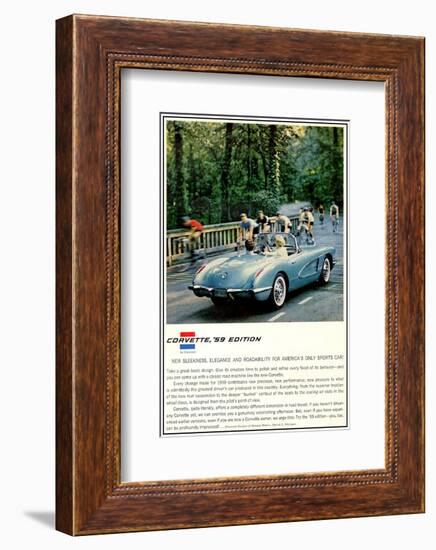 1959 GM Corvette New Sleekness-null-Framed Art Print