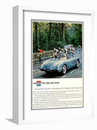 1959 GM Corvette New Sleekness-null-Framed Art Print