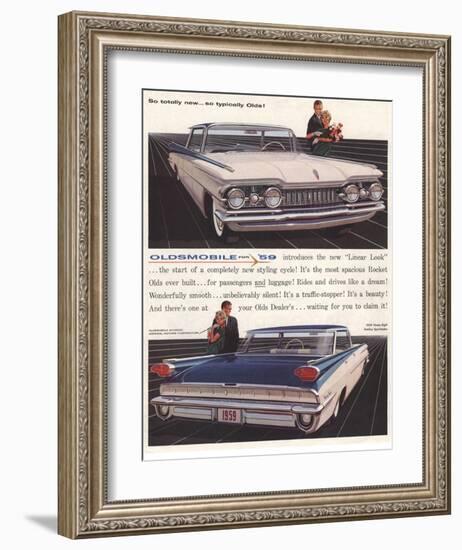 1959 GM Oldsmobile-Totally New-null-Framed Art Print