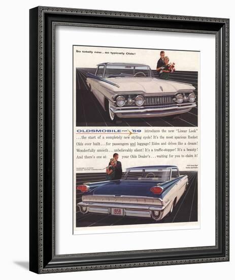 1959 GM Oldsmobile-Totally New-null-Framed Art Print