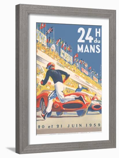 1959 Grand Prix - 24 hours of Le Mans France - Endurance Racing-Michel Beligond-Framed Art Print