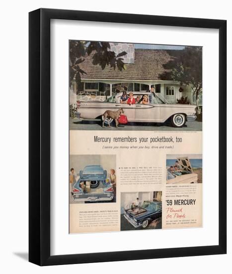 1959 Mercury - Your Pocketbook-null-Framed Art Print