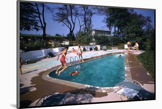 1959: Mrs. Wilbur S. Forrest's Pool in New Hope, Pa., a Treat for Her Eight Grandchildren-Frank Scherschel-Mounted Photographic Print