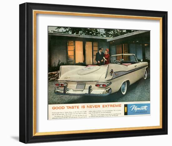 1959 Plymouth - Good Taste-null-Framed Art Print