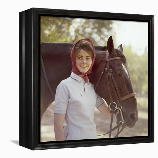 1960: American Dressage Rider, Patricia Galvin with Horse, Rath Patrick, 1960 Rome Olympic Games-George Silk-Framed Premier Image Canvas