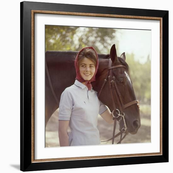 1960: American Dressage Rider, Patricia Galvin with Horse, Rath Patrick, 1960 Rome Olympic Games-George Silk-Framed Photographic Print