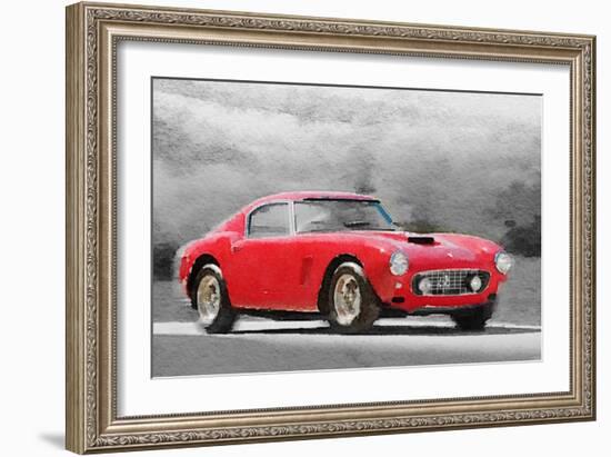 1960 Ferrari 250 GT SWB Watercolor-NaxArt-Framed Art Print