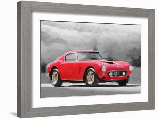 1960 Ferrari 250 GT SWB Watercolor-NaxArt-Framed Art Print