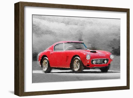 1960 Ferrari 250 GT SWB Watercolor-NaxArt-Framed Art Print