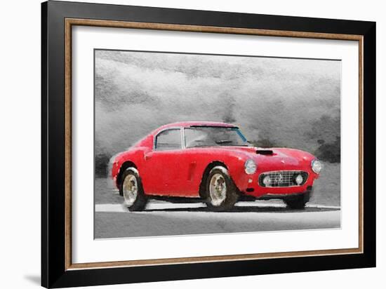 1960 Ferrari 250 GT SWB Watercolor-NaxArt-Framed Art Print