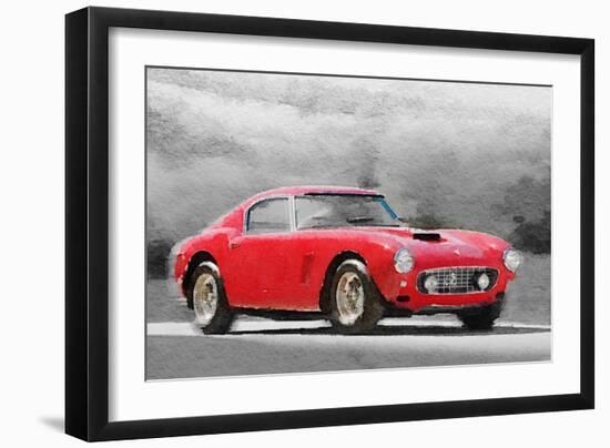 1960 Ferrari 250 GT SWB Watercolor-NaxArt-Framed Art Print