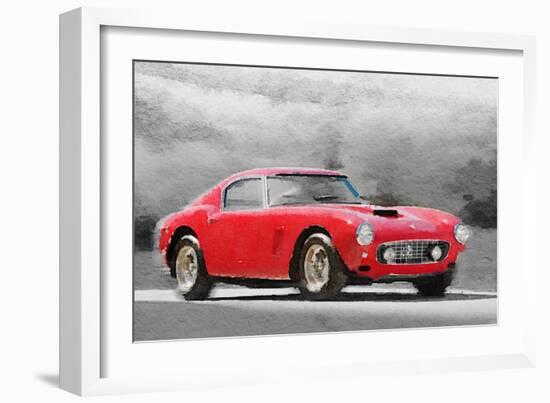 1960 Ferrari 250 GT SWB Watercolor-NaxArt-Framed Art Print