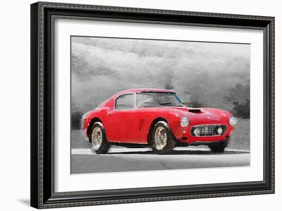 1960 Ferrari 250 GT SWB Watercolor-NaxArt-Framed Art Print