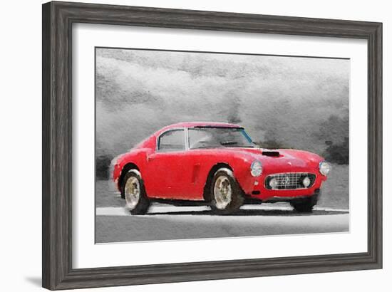 1960 Ferrari 250 GT SWB Watercolor-NaxArt-Framed Premium Giclee Print