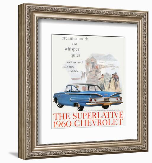 1960 GM Chevrolet Superlative-null-Framed Art Print